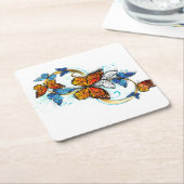 Infinity of Monarch Butterflies ペーパーコースター (アングル)