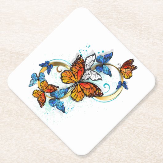 Infinity of Monarch Butterflies ペーパーコースター (正面)