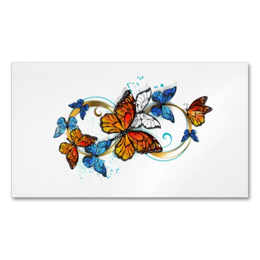 Infinity of Monarch Butterflies マグネット名刺 (正面)