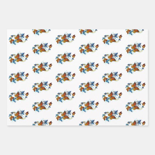 Infinity of Monarch Butterflies ラッピングペーパーシート (正面)