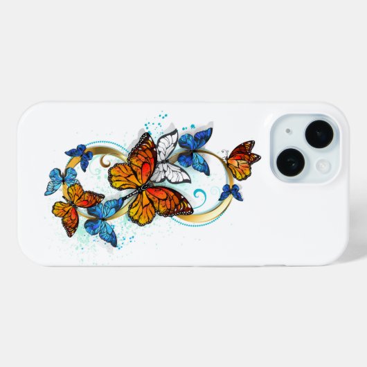 Infinity of Monarch Butterflies Case-Mate iPhoneケース (裏面 (横))