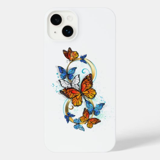 Infinity of Monarch Butterflies iPhoneケース (裏面)