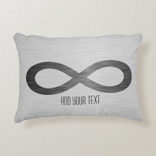 Infinity Symbol フェイク On Metal Texture by STaylor アクセントクッション (正面)