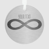 Infinity Symbol フェイク On Metal Texture by STaylor オーナメント (裏面)