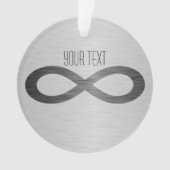 Infinity Symbol フェイク On Metal Texture by STaylor オーナメント (正面)