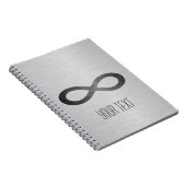 Infinity Symbol フェイク On Metal Texture by STaylor ノートブック (右側)