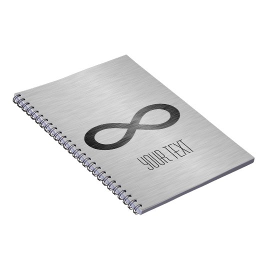 Infinity Symbol フェイク On Metal Texture by STaylor ノートブック (右側)