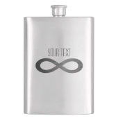 Infinity Symbol フェイク On Metal Texture by STaylor フラスク (正面)