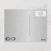 Infinity Symbol フェイク On Metal Texture by STaylor ポストカード (裏面)