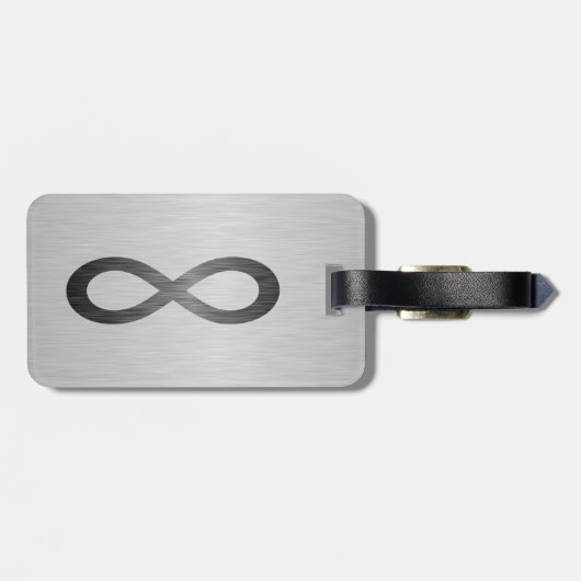 Infinity Symbol フェイク On Metal Texture by STaylor ラゲッジタグ (裏面横)