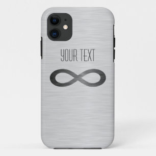 Infinity Symbol フェイク On Metal Texture by STaylor iPhone 11 ケース