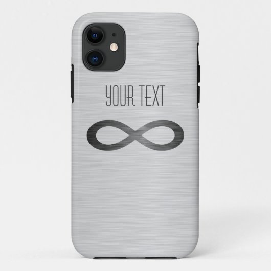 Infinity Symbol フェイク On Metal Texture by STaylor Case-Mate iPhoneケース (裏面)
