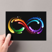 Infinity symbol of rainbow comets アクリル招待状 (インサイチュ (ポータブル))