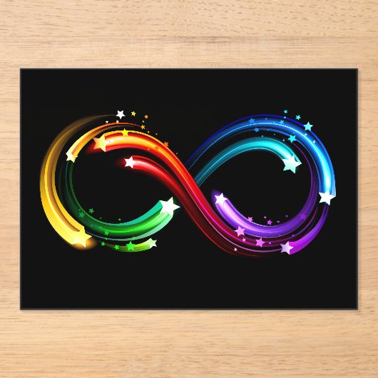 Infinity symbol of rainbow comets アクリル招待状 (正面)