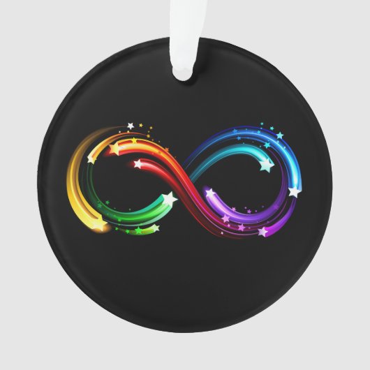 Infinity symbol of rainbow comets オーナメント (正面)