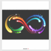 Infinity symbol of rainbow comets シール (シート)