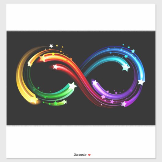 Infinity symbol of rainbow comets シール (シート)
