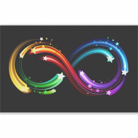 Infinity symbol of rainbow comets シール (正面)