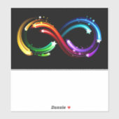 Infinity symbol of rainbow comets シール (シート)