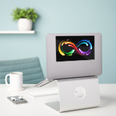 Infinity symbol of rainbow comets シール (デスク上のノートパソコン)