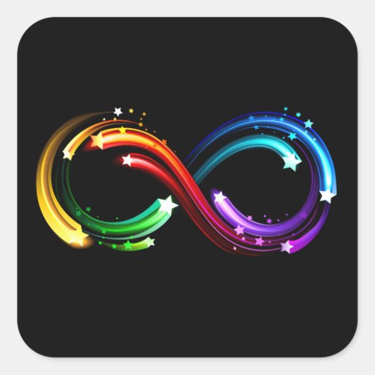 Infinity symbol of rainbow comets スクエアシール (正面)