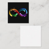 Infinity symbol of rainbow comets スクエア名刺 (正面/裏面)