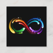 Infinity symbol of rainbow comets スクエア名刺 (正面)