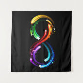Infinity symbol of rainbow comets タペストリー (正面(横))
