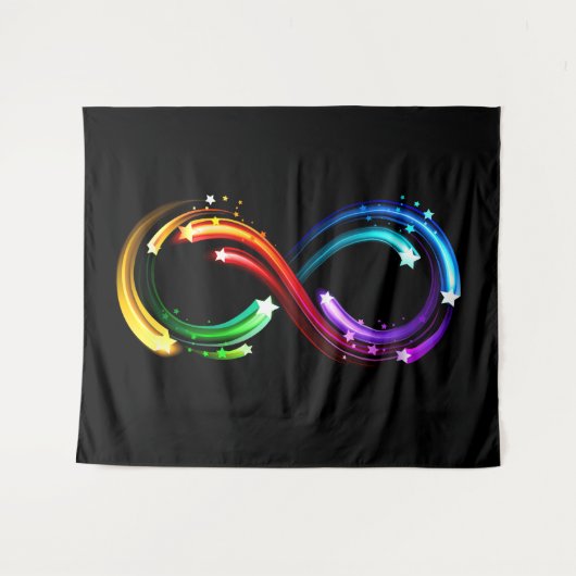 Infinity symbol of rainbow comets タペストリー (正面(横))