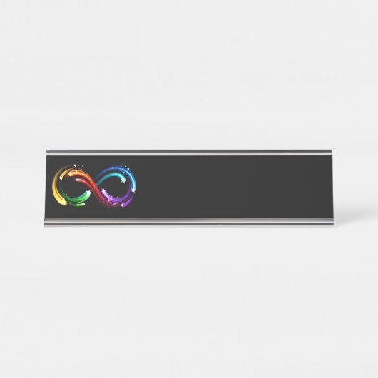 Infinity symbol of rainbow comets デスクネームプレート (正面)