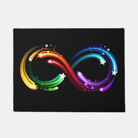 Infinity symbol of rainbow comets ドアマット (正面)