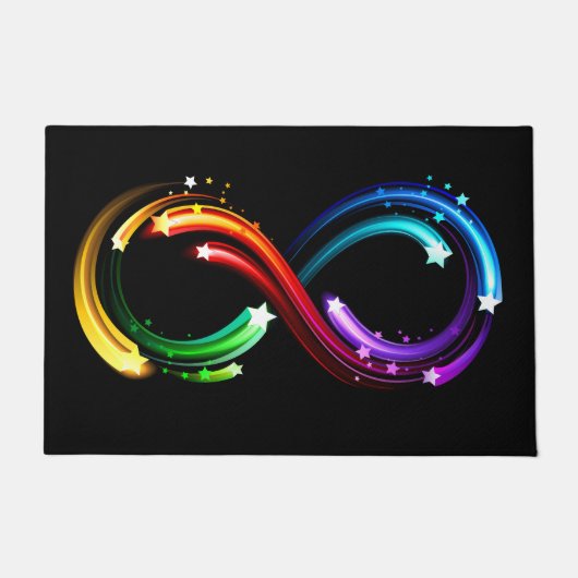 Infinity symbol of rainbow comets ドアマット (正面)