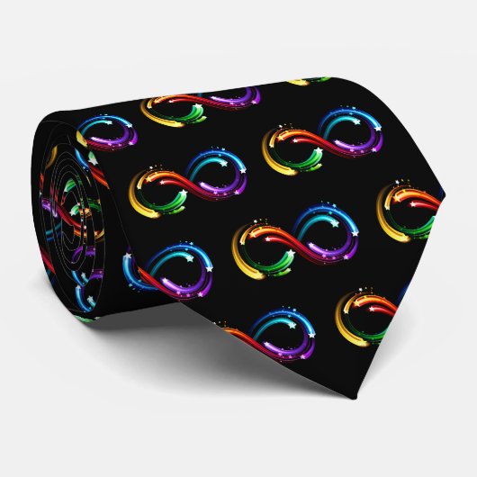 Infinity symbol of rainbow comets ネクタイ (ロール)
