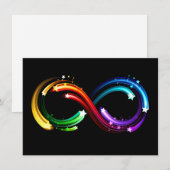 Infinity symbol of rainbow comets ノートカード (正面/裏面)