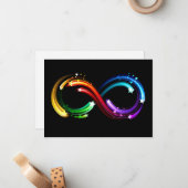 Infinity symbol of rainbow comets ノートカード (正面/裏面インサイチュ)