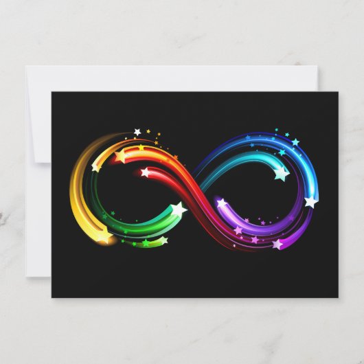 Infinity symbol of rainbow comets ノートカード (正面)