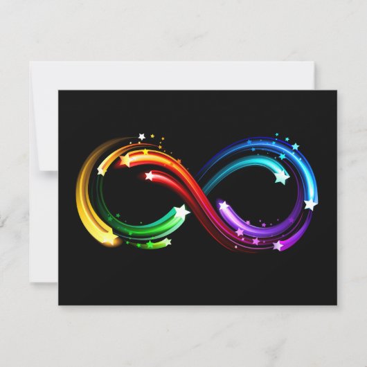 Infinity symbol of rainbow comets ノートカード (正面)