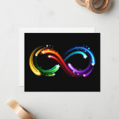 Infinity symbol of rainbow comets ノートカード (正面/裏面インサイチュ)