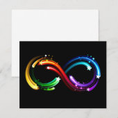Infinity symbol of rainbow comets ノートカード (正面/裏面)