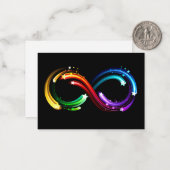 Infinity symbol of rainbow comets ノートカード (正面/裏面インサイチュ)