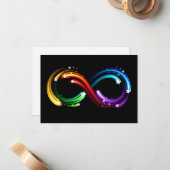 Infinity symbol of rainbow comets ノートカード (正面/裏面インサイチュ)