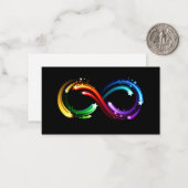 Infinity symbol of rainbow comets ノートカード (正面/裏面インサイチュ)