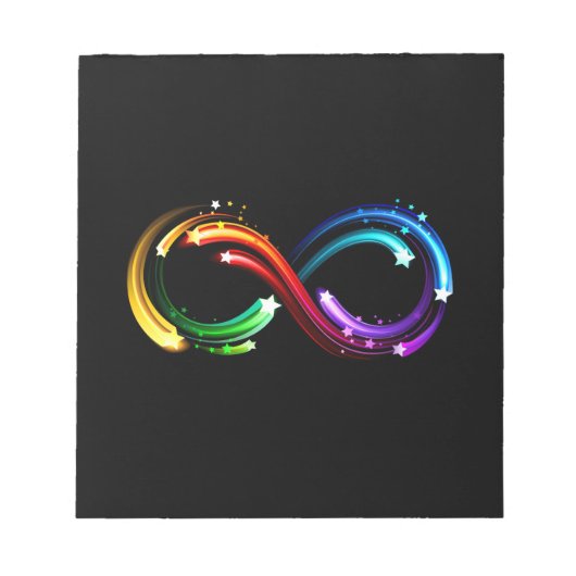 Infinity symbol of rainbow comets ノートパッド (正面)