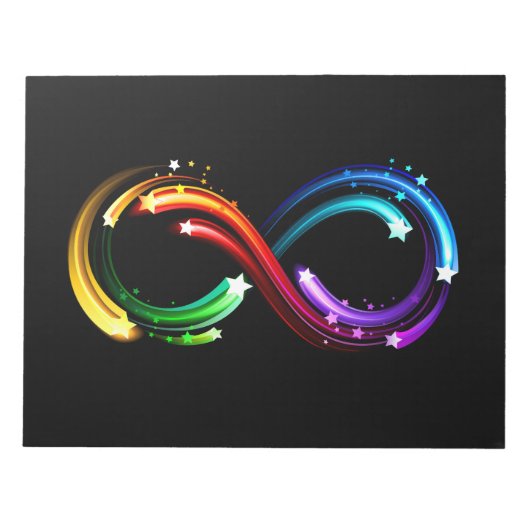 Infinity symbol of rainbow comets ノートパッド (正面)