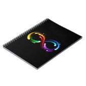 Infinity symbol of rainbow comets ノートブック (左側)