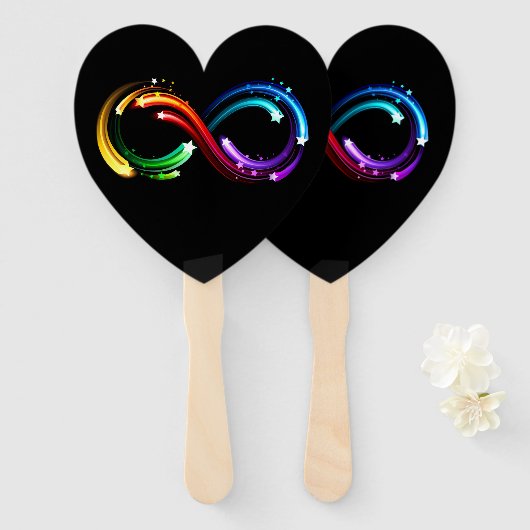 Infinity symbol of rainbow comets ハンドファン (正面&裏面)
