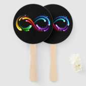 Infinity symbol of rainbow comets ハンドファン (正面&裏面)