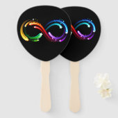 Infinity symbol of rainbow comets ハンドファン (正面&裏面)