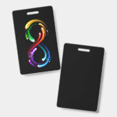 Infinity symbol of rainbow comets バッジ (正面＆裏面)