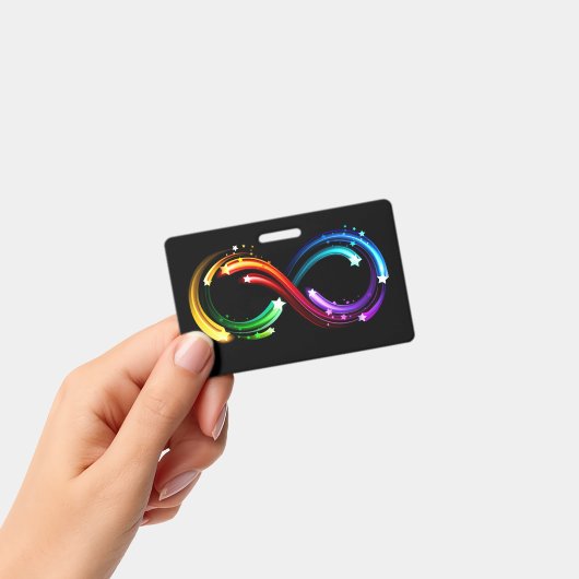 Infinity symbol of rainbow comets バッジ (手持ち)